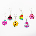 Wholesale Creative Personality Cartoon PVC Fruit Keychain Promotional Gift